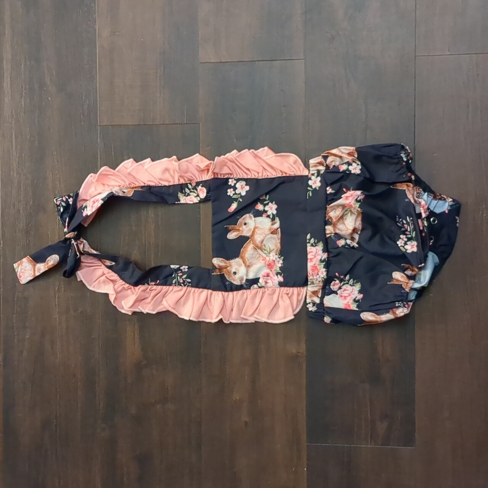 Backless spring girls halter onesie